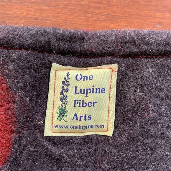 Maine made handcrafted fiber arts purse clutch bag from one lupine boutique! - Picture 5 of 9